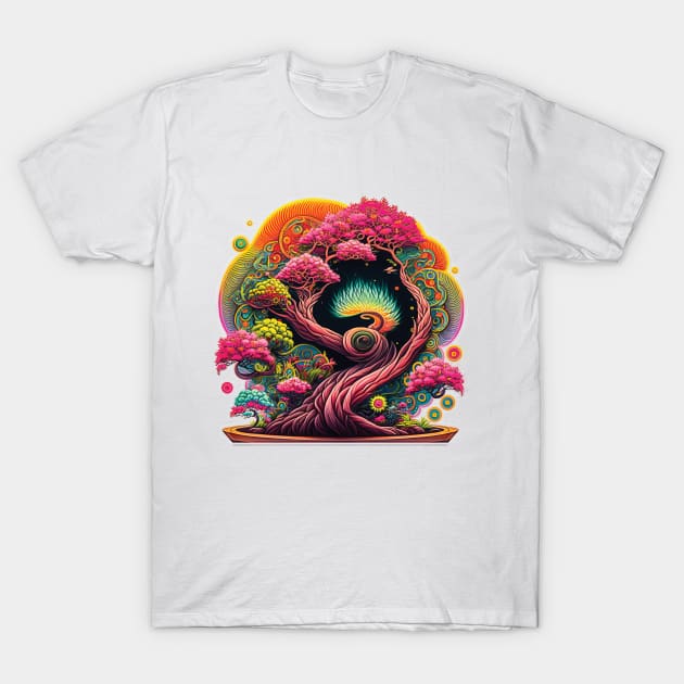 Japanese Bonsai: A Blend of Culture and Artistic Expression T-Shirt by Gold Turtle Lina